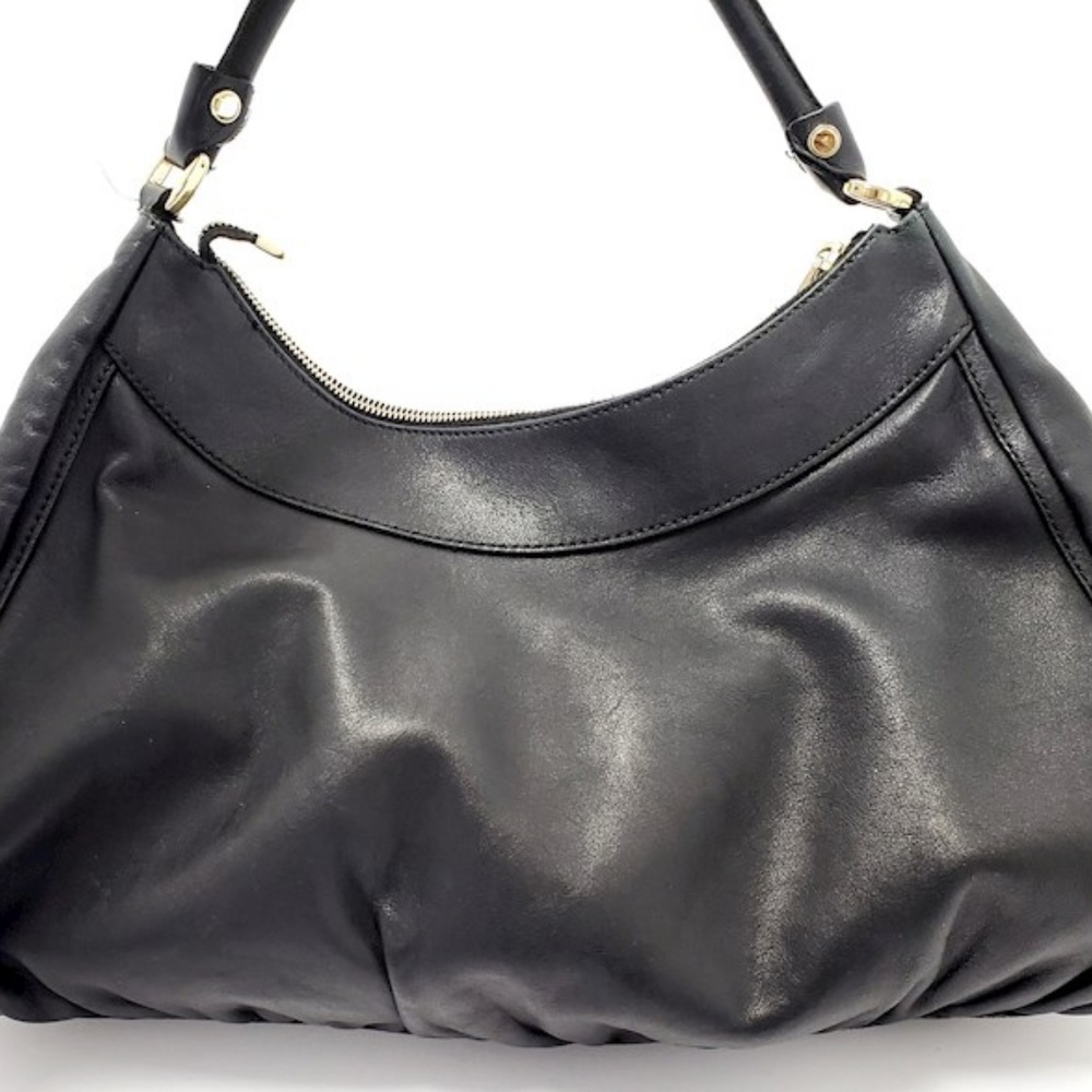 Authentic Gucci Abbey D Ring Blk Leather Hobo Bag - Picture 4 of 8